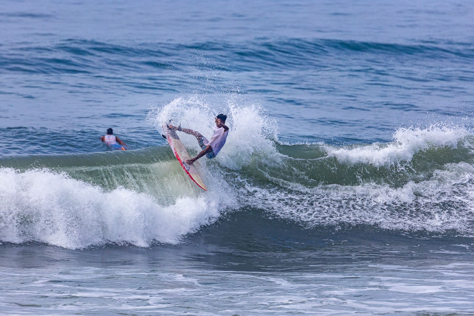 Surfing action